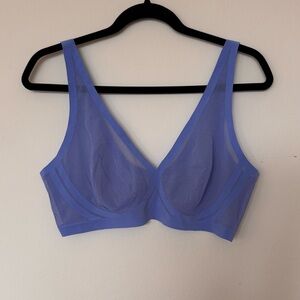 EBY Size XL Sheer Mesh Bralette Blue